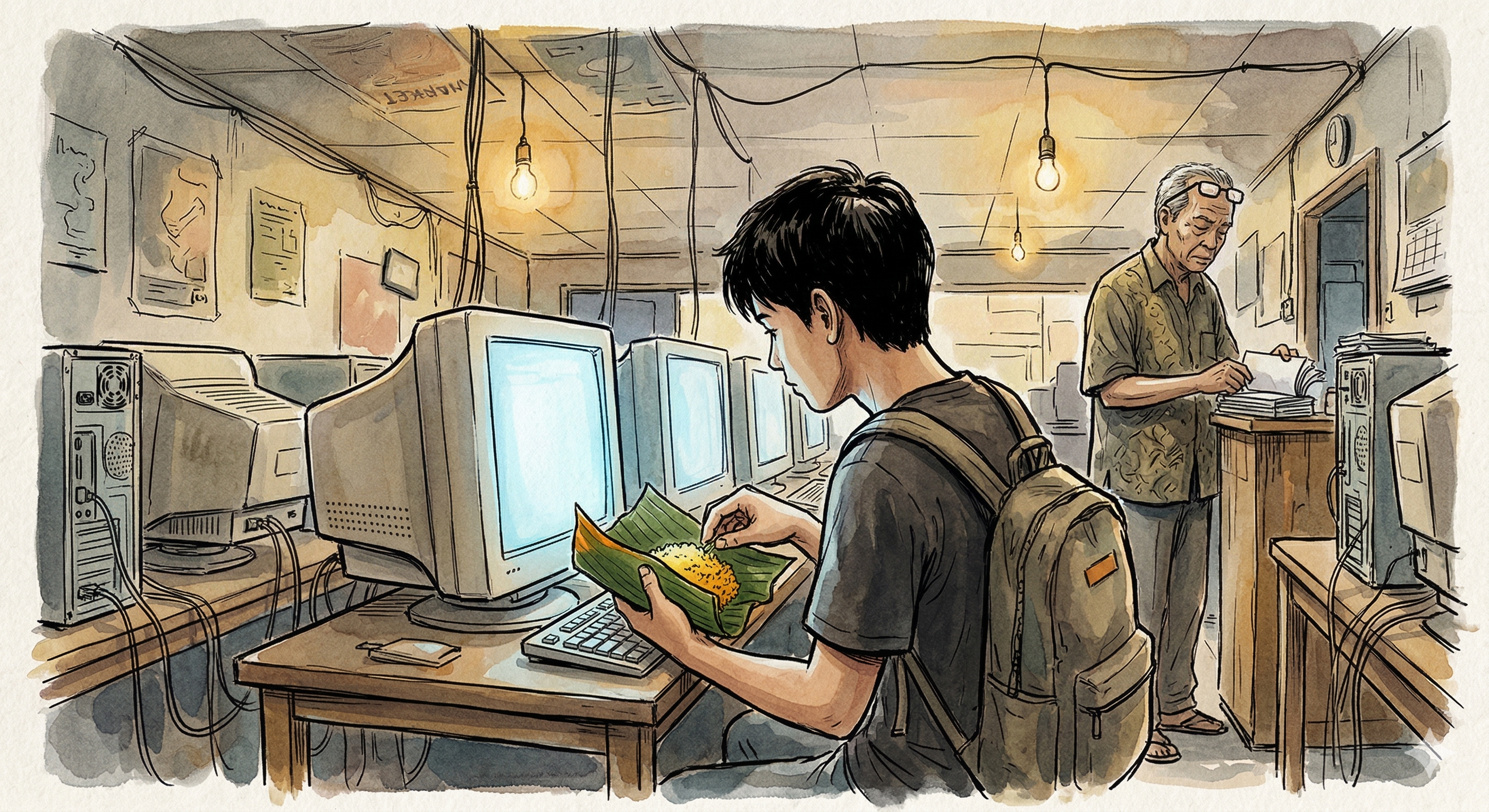 Ilustrasi 3 Nasi Kuning Pak Wahyu